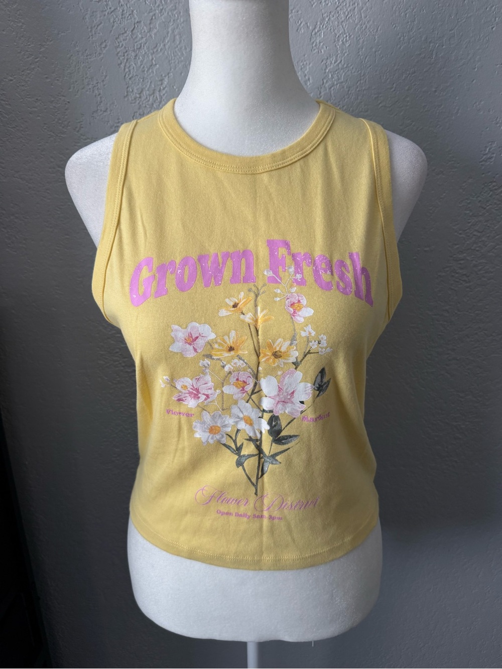 Yellow Floral Tank Top